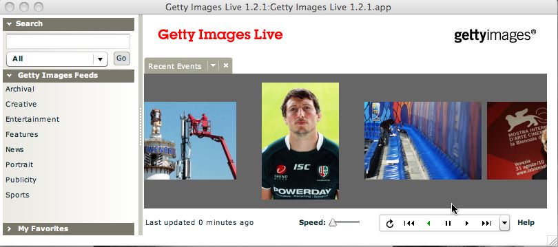 Getty Images Live 1.2 : Main window