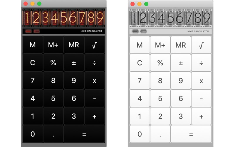 Nixie Calculator 1.6 : Main Window