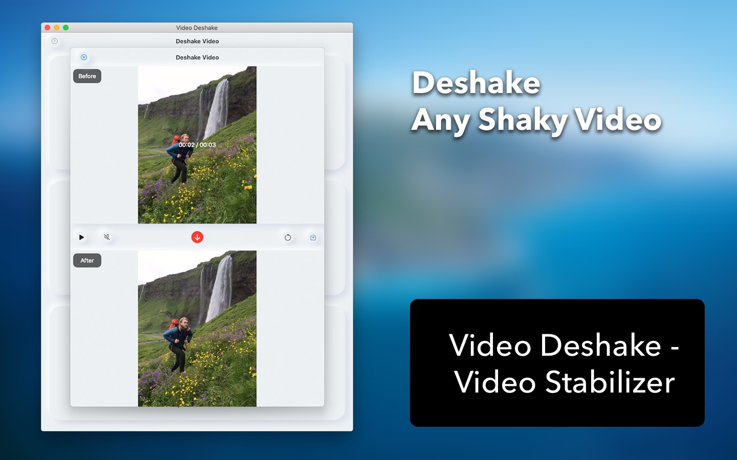 DeshakeVideo 1.0 : Main Window