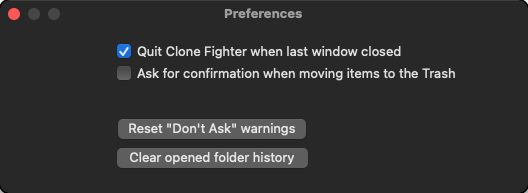 Clone Fighter 1.3 : General Preferences
