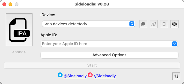 Sideloadly 0.2 : Main Window