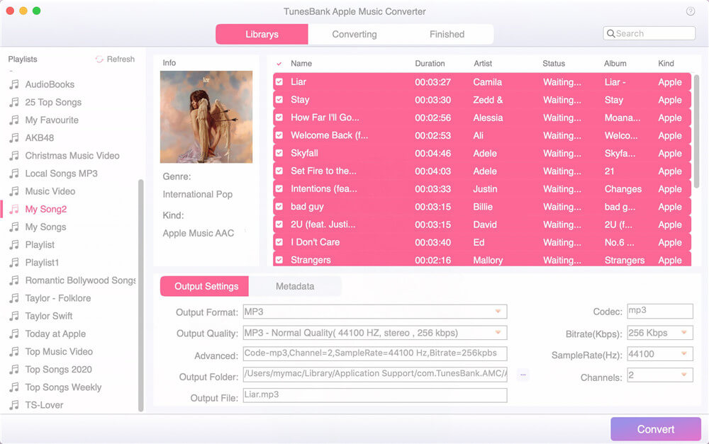 TunesBank Apple Music Converter for Mac 1.5 : Main Window
