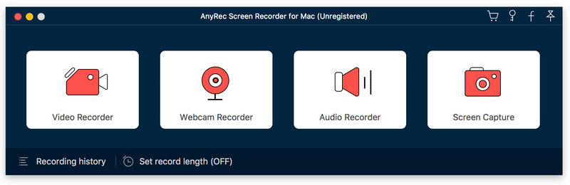 AnyRec Screen Recorder for Mac 1.0 : Main Window