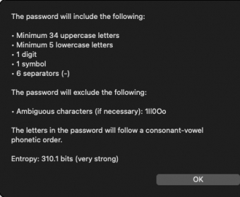 Info Password Window