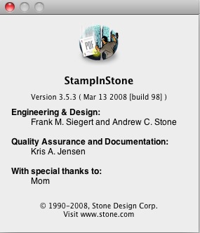 StampInStone 3.5 : About