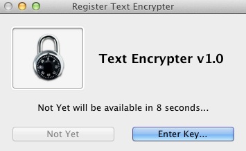 Text Encrypter 1.0 : Nag screen
