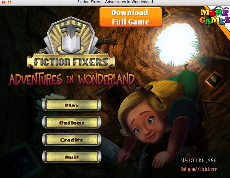 Fiction Fixers - Adventures in Wonderland 1.6 : Main Menu