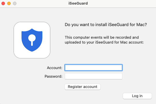 iSeeGuard Mac Computer Monitoring 1.0 : Main Window
