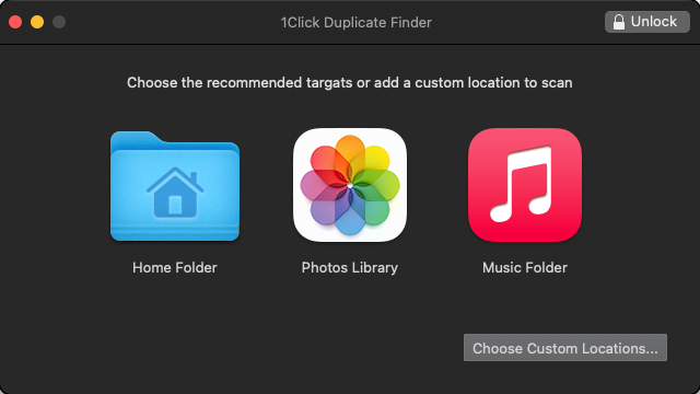 1Click Duplicate Finder 2.3 : Main Window