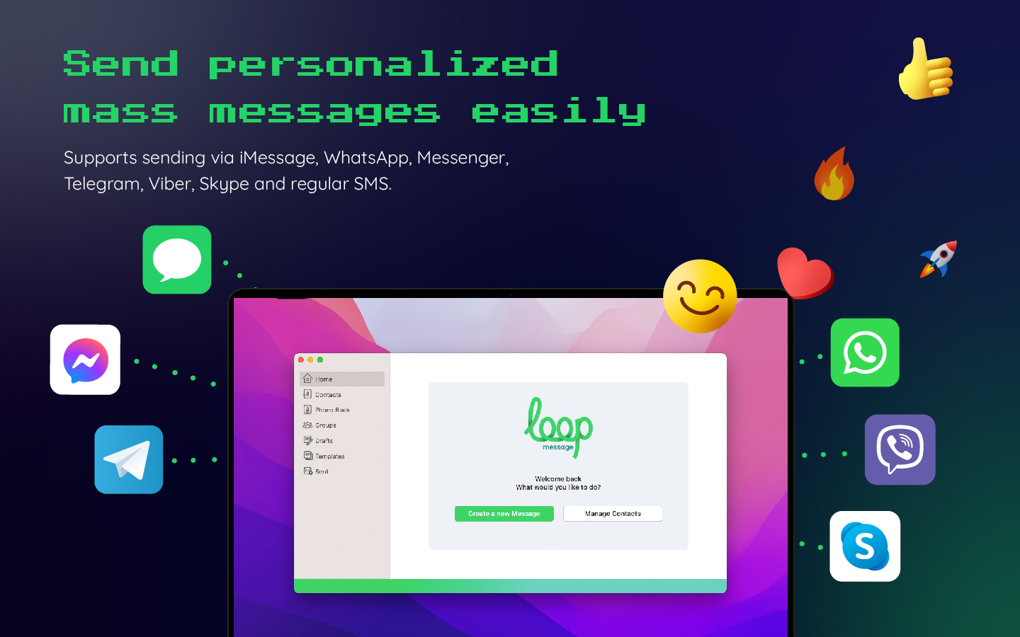 LoopMessage 1.2 : Main Window