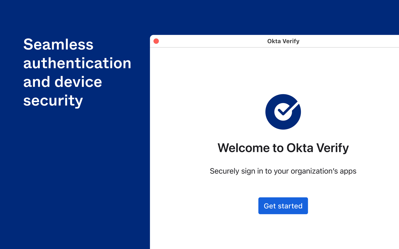Okta Verify 2.7 : Main Window