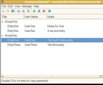 Passwordsafe Treeview on Linux KDE 3.5.9