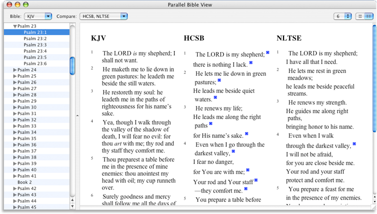 QuickVerse : Parallel Bible view