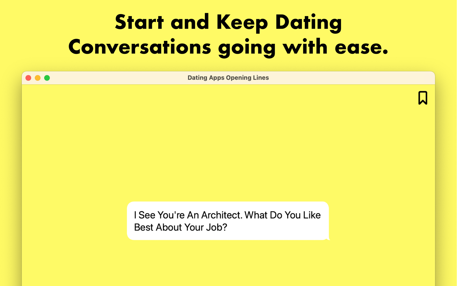 Dating Apps Opening Lines 1.3 : Main Window