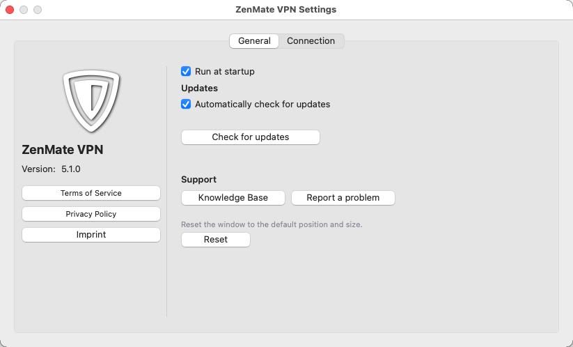 ZenMate VPN 5.1 : Main Window