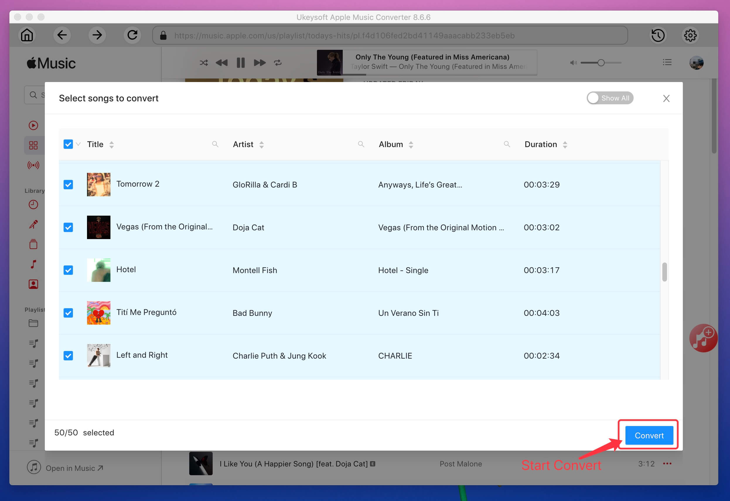 UkeySoft Apple Music Converter for Mac 6.8 : Main Window