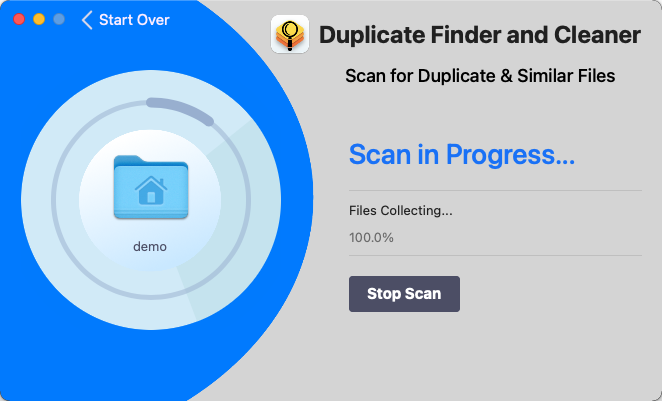 Duplicate Finder and Cleaner 1.2 : Scan Window
