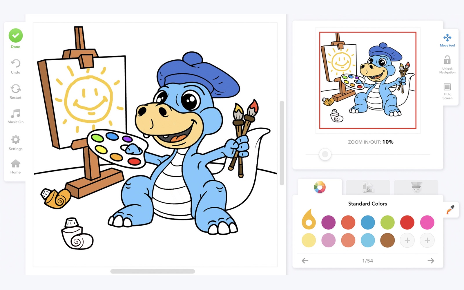 Epic Coloring Book for Kids 1.1 : Main Window