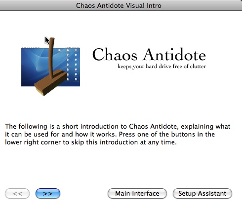 Chaos Antidote 1.0 : Main window