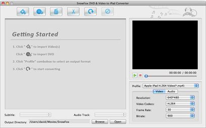 SnowFox DVD & Video to iPad Converter 1.9 : General view