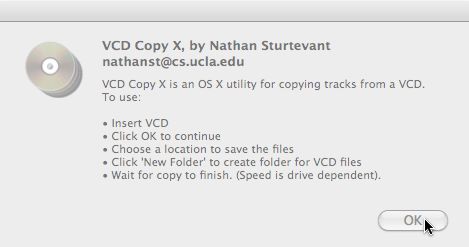 VCD Copy X 1.1 : Main window