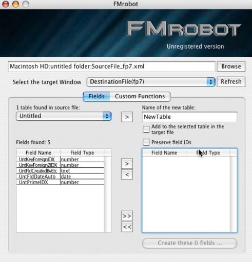 FMrobot 1.7 : Main window
