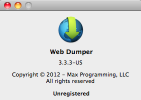 Web Dumper 3.3 : Program version
