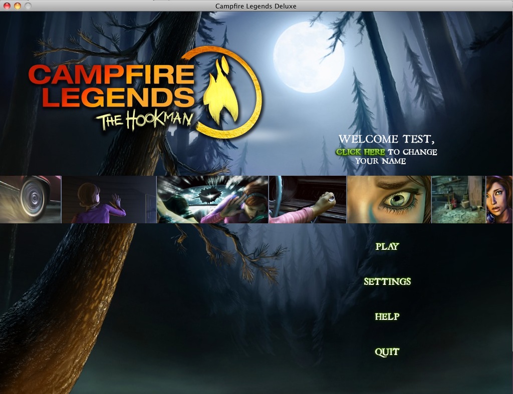 Campfire Legends - The Hookman 1.0 : Main menu