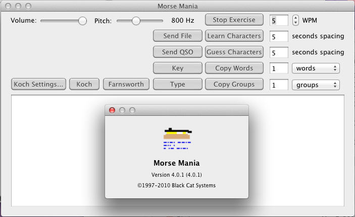 Morse Mania 4.0 : Main Window