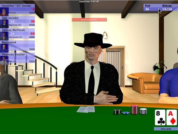 Poker Simulator 1.0 : Main window