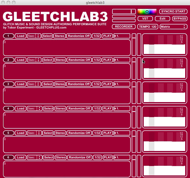 gleetchlab3 3.0 : Main window