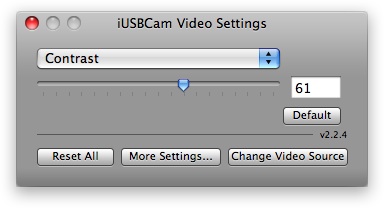 iUSBCam Installer 2.2 : Video Settings