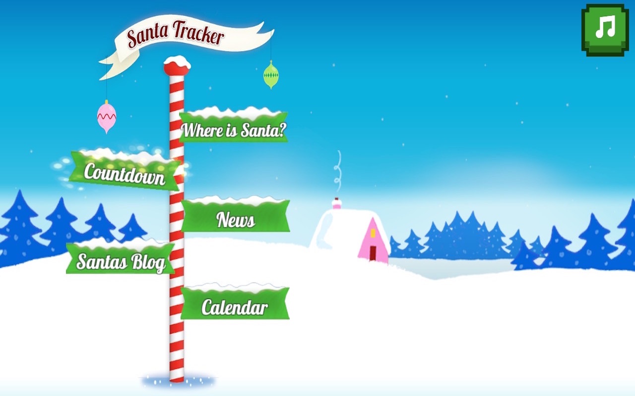 Santa Tracker 1.0 : Main Window