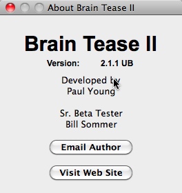 Brain Tease II 2.1 : Main window