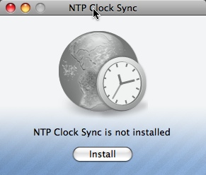 NTP Clock Sync 1.0 : Main window
