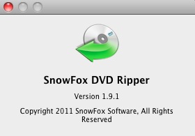 SnowFox DVD Ripper 1.9 : About window