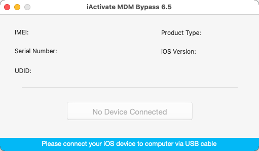 iActivate Mdm Bypass 6.5 : Main Window