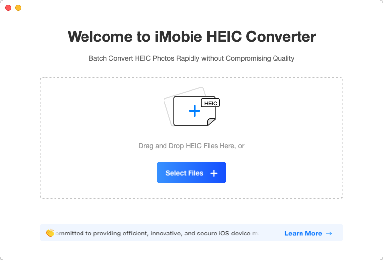 iMobie HEIC Converter 1.0 : Main Window