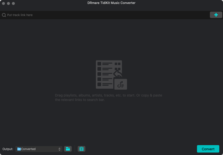 DRmare TidiKit Music Converter 2.9 : Main Window