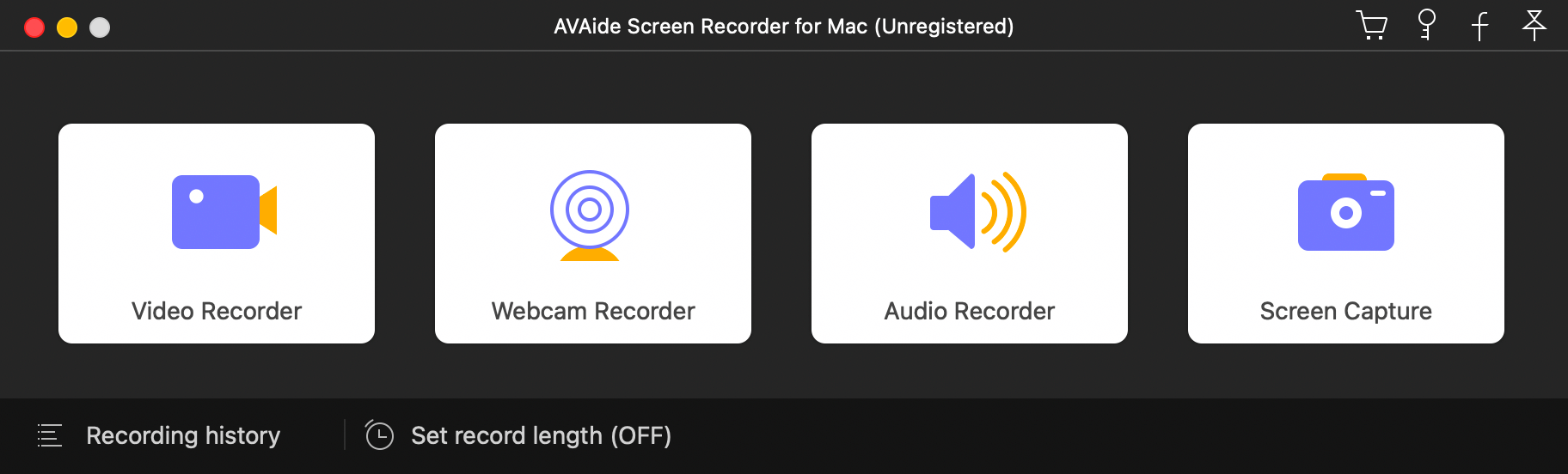 AVAide Screen Recorder for Mac 1.0 : Main Window