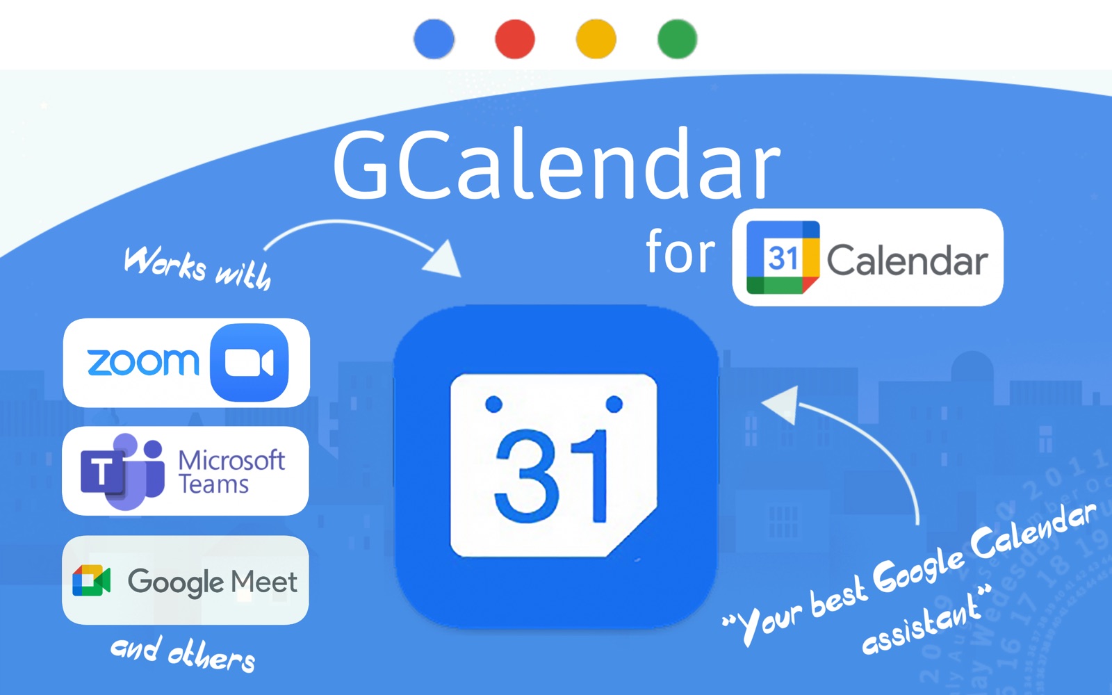 GCalendar for Google Calendar 1.2 : Main Window