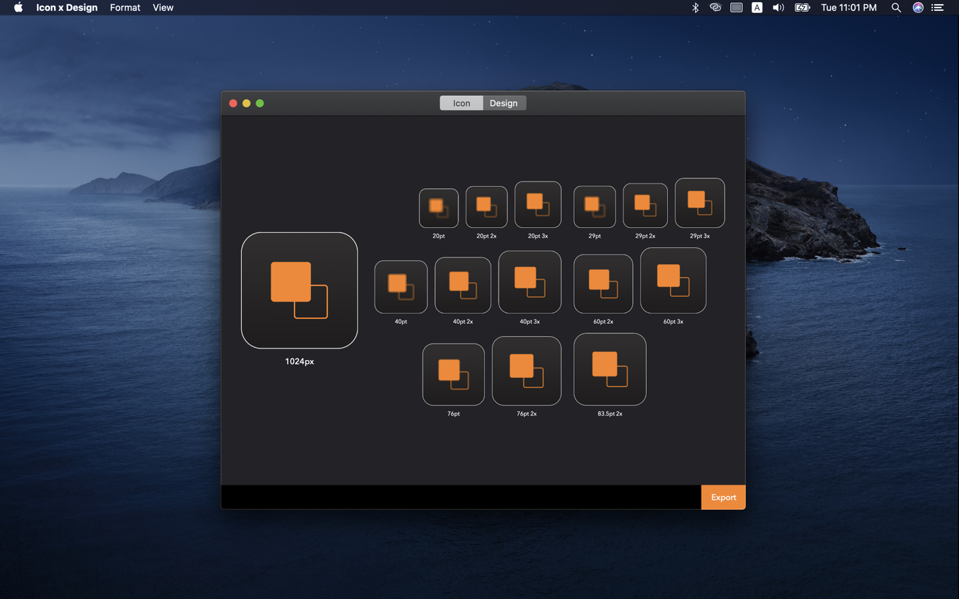 Icon x Design 2.0 : Main Window