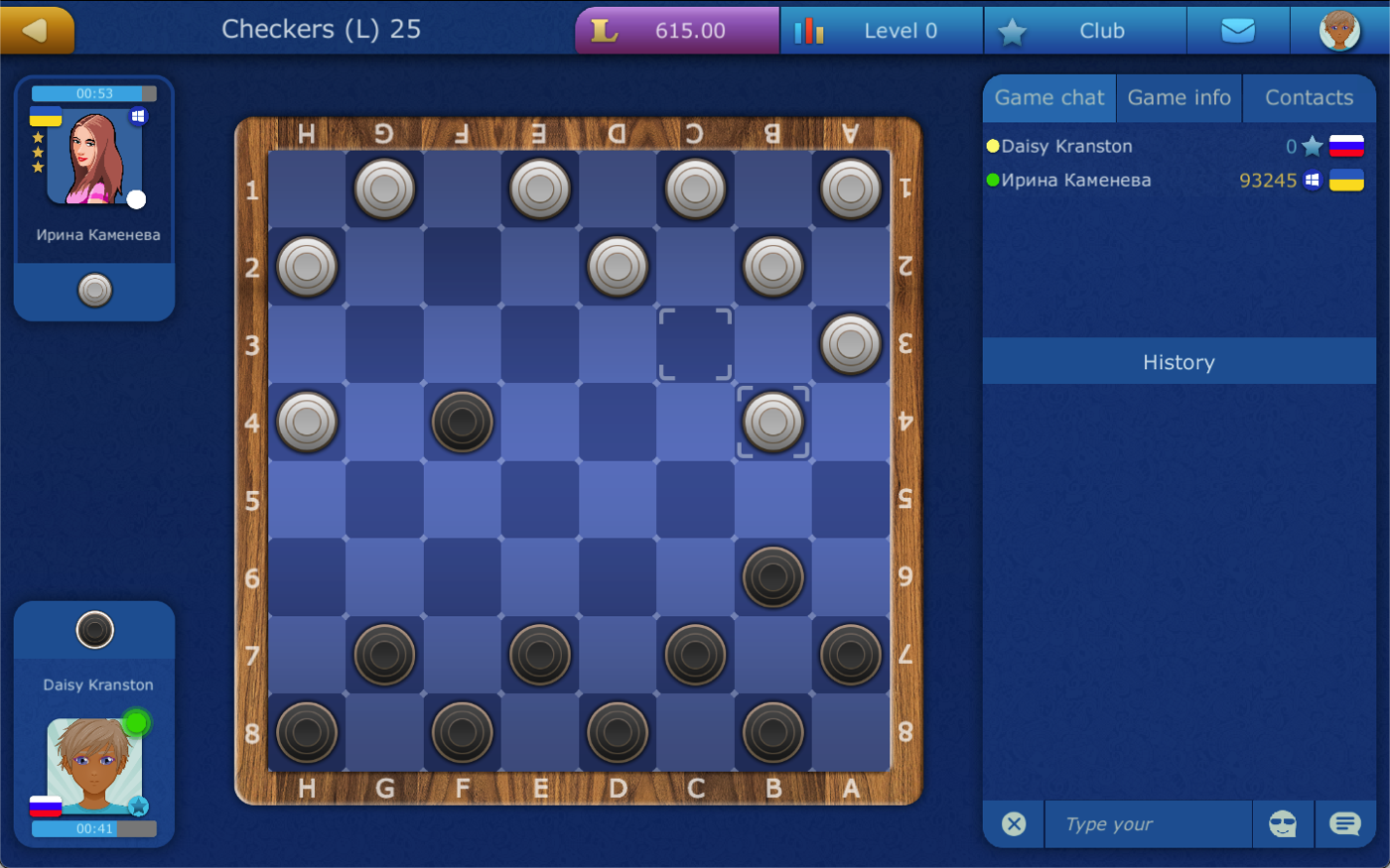 Checkers LiveGames 4.1 : Main Window