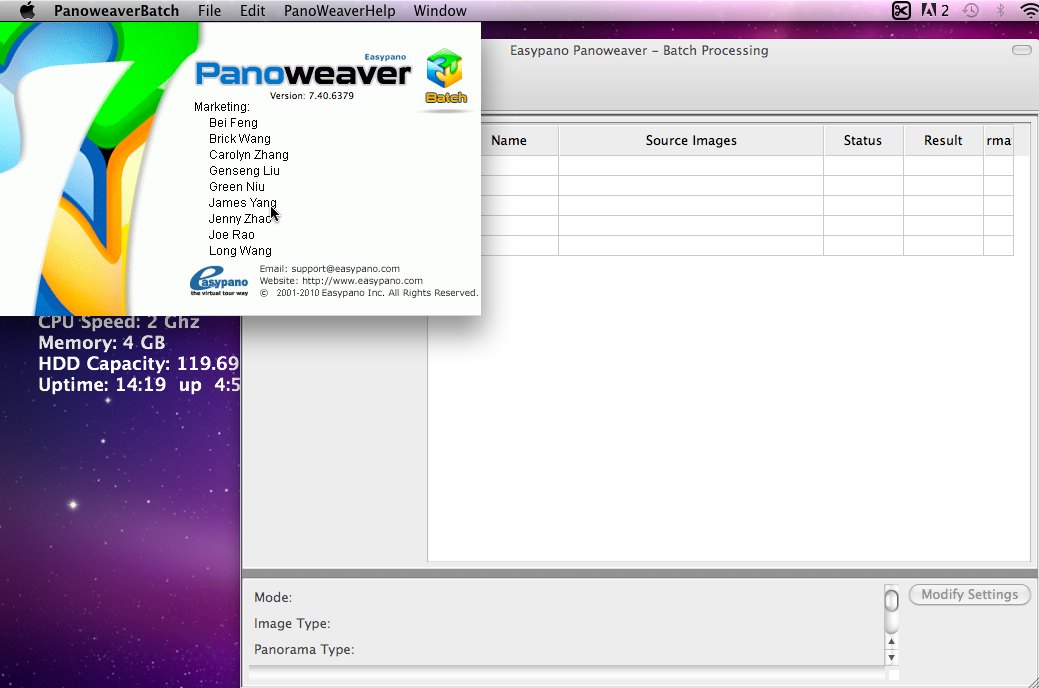Panowever 7 Batch Edition 7.4 : Main window