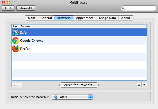 MultiBrowser - no more jumping between tabs and windows! 1.1 : Browsers