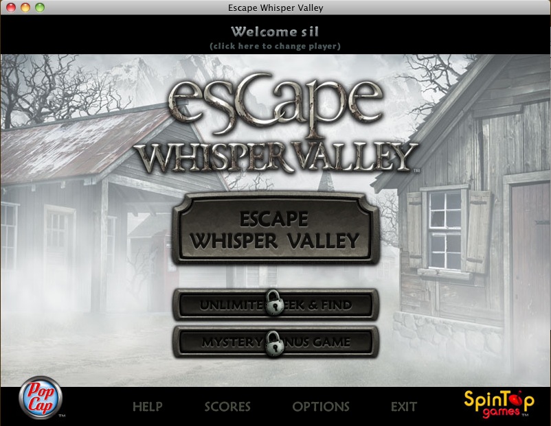 Escape Whisper Valley 1.0 : Main menu