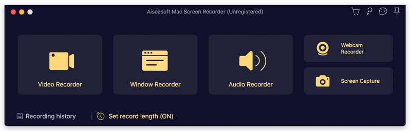Aiseesoft Mac Screen Recorder 2.1 : Main Window