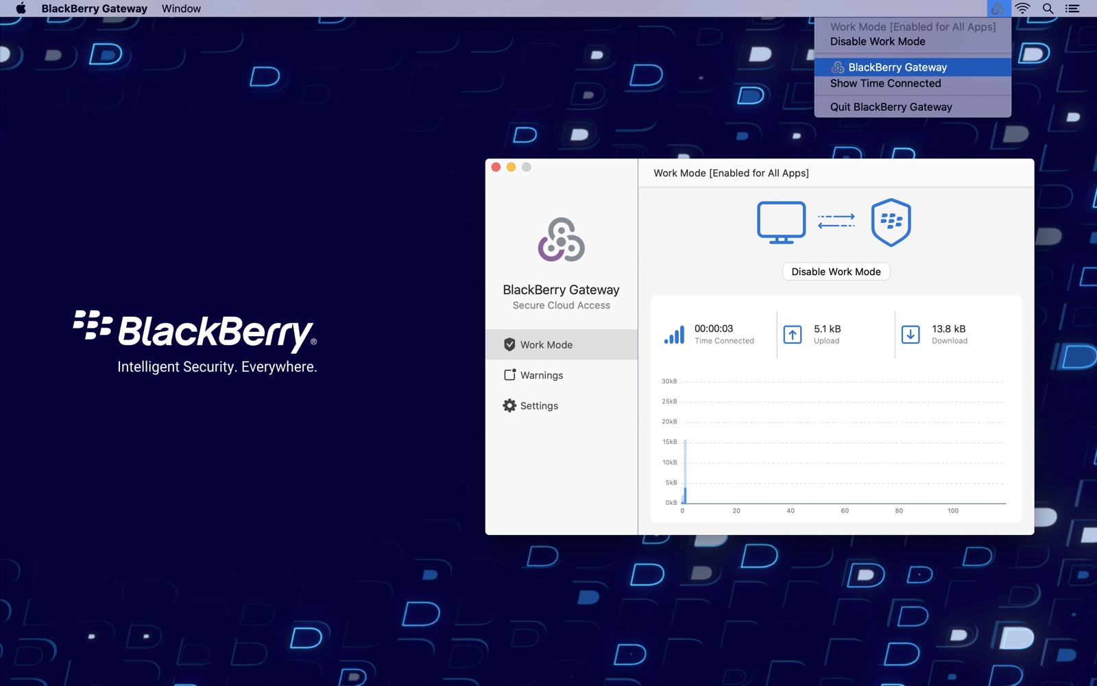 BlackBerry Gateway 2.0 : Main Window