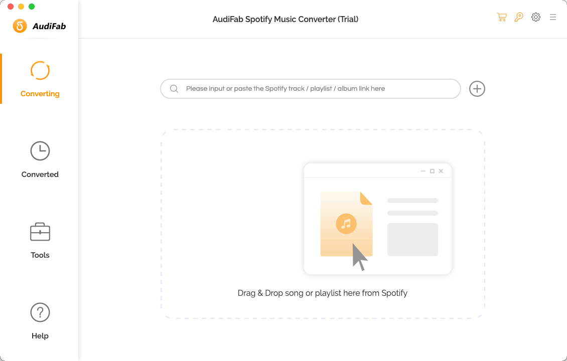 AudiFab Spotify Music Converter 1.3 : Main Window