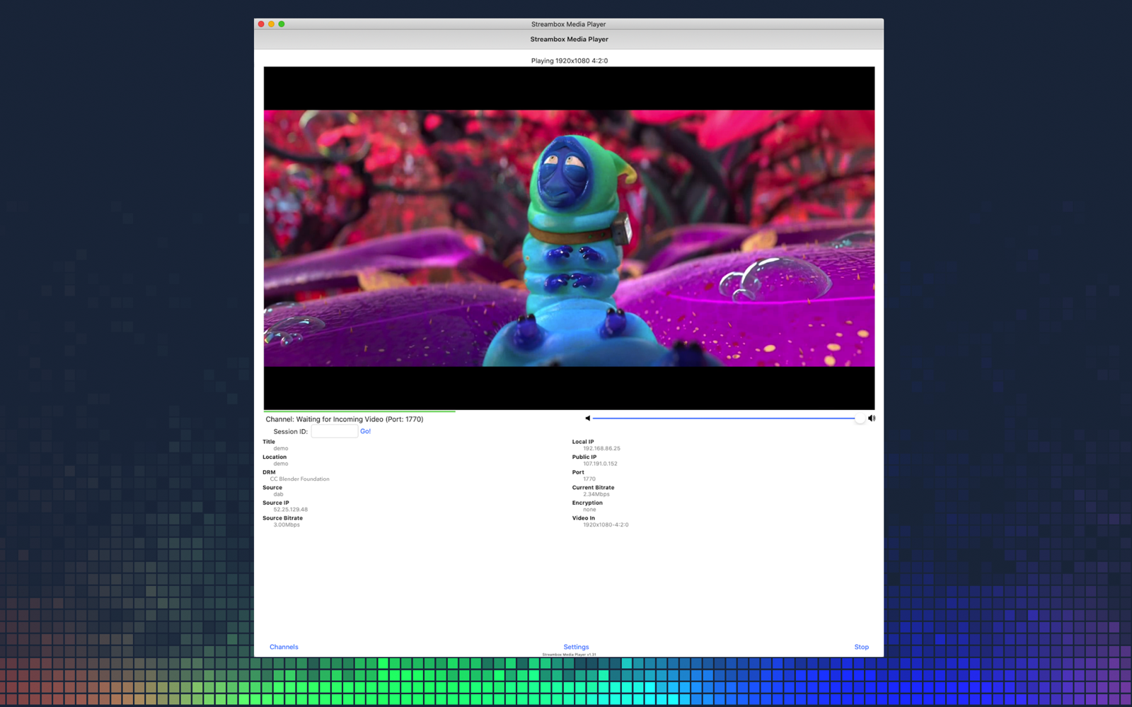 Streambox Media Player 2.2 : Main Window